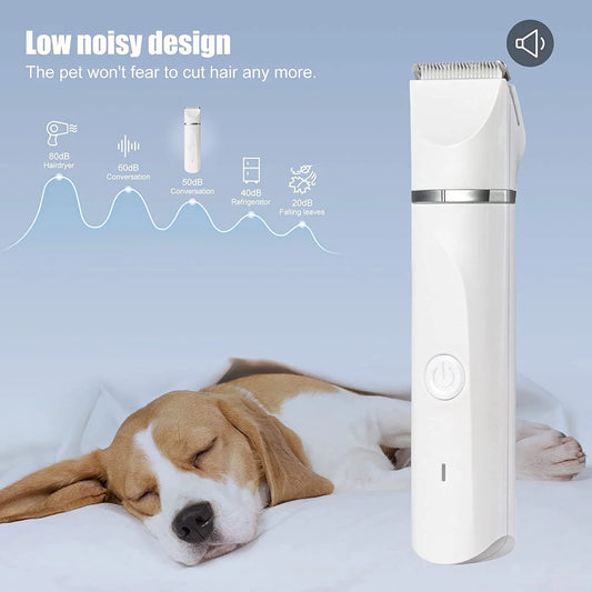 Rechargeable Low Noise Dog Grooming Clippers - Ever Tail