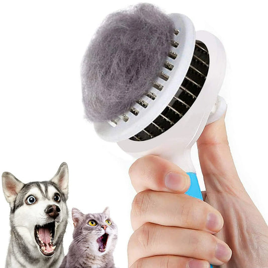Self - Cleaning Pet Brush for Cats & Dogs - Ever Tail